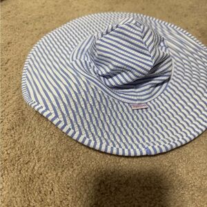 Ruffle Butts Blue and White Striped Hat